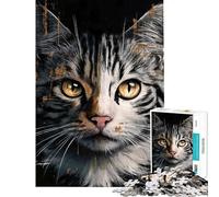 Puzzle da 1000 pezzi per adulti regalo puzzle a forma di gatto gioco rompicapo vacanza a casa ammazzare il tempo regalo di compleanno regali (dimensioni 50x75cm)