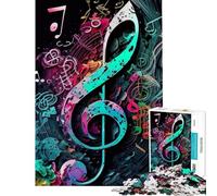 Puzzle da 1000 pezzi per adulti regalo puzzle musicale sinfonia gioco rompicapo vacanza a casa ammazzare il tempo regalo di compleanno regali (dimensioni 50x75cm)