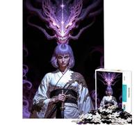 Puzzle da 1000 pezzi per adulti regalo ragazza samurai con spirito drago ideale per compleanno e Natale Giocattolo fai da te per donne dai 14 anni in su Dimensioni 38x52cm