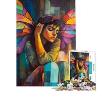 Puzzle da 1000 pezzi per adulti regalo ritratto di fata colorata puzzle antistress da 1000 pezzi modello da assemblare offerta regalo per tutta la famiglia (75x50cm)