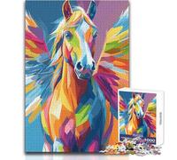 Puzzle da 1000 pezzi per adulti, regalo, ritratto di Pegaso colorato, rilassante, divertente, per il tempo libero, di alta qualità, con taglio preciso, giocattolo da gioco, dimensioni 38x52cm