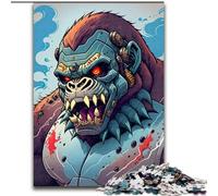 Puzzle da 1000 pezzi per adulti, regalo, scimmia cyborg blu, giocattoli, giochi educativi, decorazioni per la casa uniche e regali (dimensioni 50x75cm)