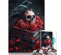 Puzzle da 1000 pezzi per adulti regalo teschio rosa puzzle da 1000 pezzi antistress vacanze ammazza tempo interazione genitore-figlio 26x38cm