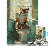 Puzzle da 1000 pezzi per adulti regalo "Tigre nel water" 1000 pezzi per adulti ideale come regalo per tutta la famiglia dai 14 anni in su 26x38cm