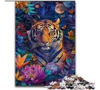 Puzzle da 1000 pezzi per adulti, regalo "Tigre nella giungla", gioco per famiglie e decorazioni per la casa uniche, regalo per bambini dai 14 anni dimensioni 50x75cm