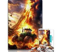 Puzzle da 1000 pezzi per adulti regalo Trattore sotto il vulcano 1000 pezzi per adolescenti perfetti per le serate di gioco giocattolo colorato per la casa regalo 75x50cm