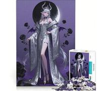 Puzzle da 1000 pezzi per adulti, Regina degli Elfi Oscuri con Rose, Gioco Impossibile, Interazione genitore-figlio, Lista dei desideri con Babbo Natale 38x52cm