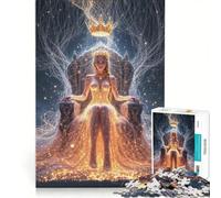 Puzzle da 1000 pezzi per adulti Regina d'oro sul trono, gioco rompicapo, difficile, compleanno e Natale 50x75cm