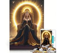 Puzzle da 1000 pezzi per adulti: Regina sul trono d'oro gioco rilassante decorazione per la casa ideale come regalo per tutta la famiglia 38x52cm