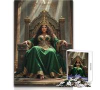 Puzzle da 1000 pezzi per adulti Regina sul trono Sfida difficile Gioco per famiglie Adatto a partire dai 14 anni (dimensioni 50x75cm)