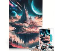Puzzle da 1000 pezzi per adulti, Regni del Castello Celeste, Gioco Impossibile, Interazione genitore-figlio, per compleanno, Natale 38x26cm