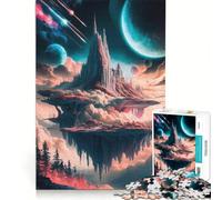 Puzzle da 1000 pezzi per adulti, Regni del Castello Celeste, gioco rompicapo, taglio di precisione, collezione d'artista, belle arti 38x52cm