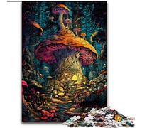 Puzzle da 1000 pezzi per adulti "Regno della foresta dei funghi" in legno un regalo perfetto per il divertimento in famiglia 50x75cm perfetto per compleanni vacanze Natale e Halloween.