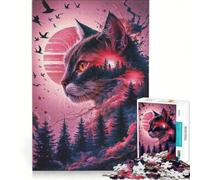 Puzzle da 1000 pezzi per adulti, Regno Incantato del Gatto, Gioco Impossibile, Sfida Difficile, Rafforza l'Amore tra le Coppie 50x75cm