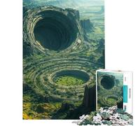 Puzzle da 1000 pezzi per adulti Resti di una città aliena gioco rilassante da parete compleanno e Natale (dimensioni 38x52cm)