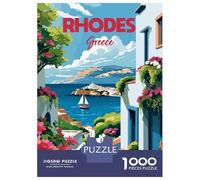 Puzzle Da 1000 Pezzi Per Adulti Rhodes Greece Travel Puzzle Per Adulti Gioco Rompicapo Difficile Compleanno E Natale 70x50cm/1000pcs