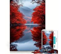 Puzzle da 1000 pezzi per adulti,Riflessi autunnali,Gioco di incastro preciso,Gioco di concentrazione,Regalo,Divertimento facile,Natale,Decorazione artistica (50x75cm)