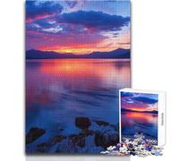 Puzzle da 1000 pezzi per adulti, riflessi del cielo infuocato, accogliente e rilassante, divertimento per il tempo libero, vestibilità perfetta, alta precisione, dimensioni del giocattolo: 38x26cm