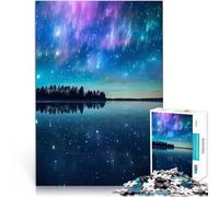Puzzle da 1000 pezzi per adulti Riflesso del cielo notturno Giocattolo educativo antistress Adatto per la decorazione del desktop 75x50cm
