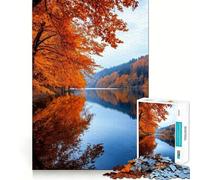 Puzzle da 1000 pezzi per adulti,Riflesso del lago autunnale,Taglio preciso,Gioco divertente per la mente,Regalo per rilassarsi,Gioco di compleanno (50x75cm)