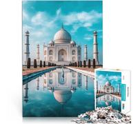 Puzzle da 1000 pezzi per adulti Riflesso del Taj Mahal Antistress Vacanza in patria Uccidere il tempo Migliorare l'amore tra le coppie 38x26cm