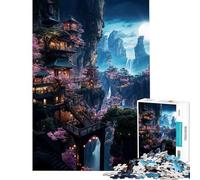 Puzzle da 1000 pezzi per adulti "Rifugio di ciliegi al chiaro di luna" - Difficile e stimolante - Un'opera d'arte - Gioco educativo - Adatto a persone dai 14 anni in su (38x26cm)