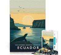 Puzzle da 1000 pezzi per adulti,Riserva Marina delle Galapagos,Ecuador,con intagli precisi,sfida intelligente,gioco divertente per il tempo libero,decorazione natalizia da parete (38x52cm)