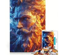 Puzzle da 1000 pezzi per adulti, ritratto astratto di Zeus, gioco impossibile, sfida difficile, per rafforzare l'amore tra le coppie 38x52cm