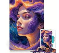 Puzzle da 1000 pezzi per adulti,ritratto della musa celeste,decorazione pulita e adatta,gioco per esercizi mentali,momento di relax,divertimento per il compleanno (38x26cm)