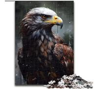 Puzzle da 1000 pezzi per adulti, ritratto di aquila dipinto a olio, in legno, perfetto come decorazione fai da te o regalo di compleanno, 50x75cm, per compleanni, vacanze, Natale e Halloween