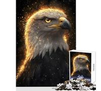 Puzzle da 1000 pezzi per adulti ritratto di aquila infuocata decorazione per la casa giocattoli regali di Babbo Natale segreto gioco per famiglie aiuta il cervello ad allenarsi dimensioni 38x26cm
