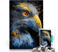 Puzzle da 1000 pezzi per adulti Ritratto di aquila reale giochi divertenti per famiglie con pezzi completamente interconnessi di forma casuale 75x50cm
