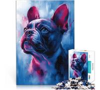 Puzzle da 1000 pezzi per adulti Ritratto di Bulldog francese Allena il tuo cervello e le tue mani perché è ideale come regalo per tutta la famiglia 38x26cm