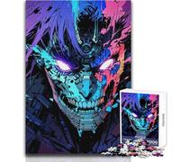 Puzzle da 1000 pezzi per adulti, ritratto di cyborg cyberpunk con occhi luminosi, ma anche un gioco educativo divertente e umoristico, regalo per donne e uomini (dimensioni 38x52cm)