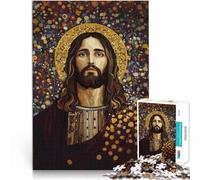 Puzzle da 1000 pezzi per adulti Ritratto di Gesù Cristo in stile Gustav Giochi educativi con pezzi completamente interconnessi di forma casuale 75x50cm
