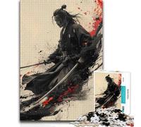Puzzle da 1000 pezzi per adulti, ritratto di guerriero samurai, difficile, giochi rilassanti, adatto dai 14 anni in su, 50x75cm