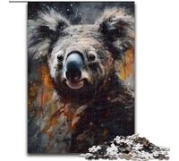 Puzzle da 1000 pezzi per adulti, ritratto di koala a olio, attività divertente per tutta la famiglia, sfida per il cervello, regalo perfetto per adolescenti (dimensioni: 26x38cm)