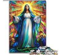 Puzzle da 1000 pezzi per adulti, ritratto di Maria la Madre, giocattolo educativo intellettuale decomprimente, regalo di compleanno (dimensioni 50x75cm)