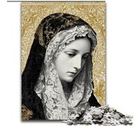 Puzzle da 1000 pezzi per adulti, ritratto di Maria la madre, gioco per famiglie, decorazioni per la casa uniche e regali per bambini dai 14 anni dimensioni 50x75cm