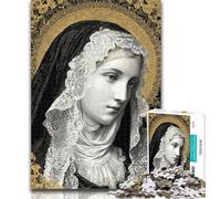 Puzzle da 1000 pezzi per adulti Ritratto di Maria La Madre Puzzle per adolescenti 1000 pezzi, gioco per famiglie antistress sfida difficile regali di Babbo Natale segreto 26x38cm