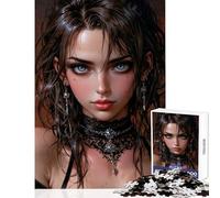 Puzzle da 1000 pezzi per adulti ritratto di ragazza anime giocattolo decorazione da parete regalo di compleanno giochi rilassanti riduzione dello stress interessante dimensioni 38x26cm