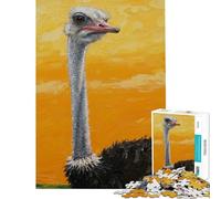 Puzzle da 1000 pezzi per adulti ritratto di struzzo attività divertenti da fare a casa gioco difficile e impossibile adatto a partire dai 14 anni 38x26cm