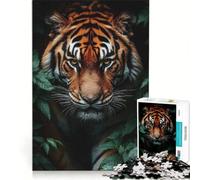 Puzzle da 1000 pezzi per adulti ritratto di tigre nella giungla gioco rompicapo assemblaggio di figure per rafforzare l'amore tra le coppie 38x26cm