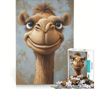 Puzzle da 1000 pezzi per adulti ritratto di un cammello gioco impossibile analisi e logica per rafforzare l'amore tra le coppie 50x75cm