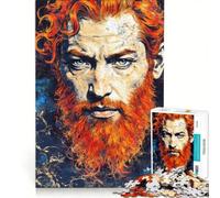 Puzzle da 1000 pezzi per adulti ritratto di un uomo con i capelli rossi gioco rilassante assemblaggio di figure lista dei desideri con Babbo Natale 50x75cm