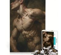 Puzzle da 1000 pezzi per adulti ritratto di uomo muscoloso gioco educativo difficile e stimolante gioco unico e avvincente 50x75cm