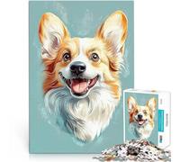 Puzzle da 1000 pezzi per adulti Ritratto di Welsh Corgi Giocattoli educativi per l'apprendimento Giochi per famiglie Un'opera d'arte 38x26cm