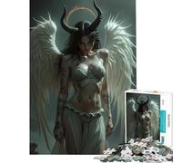 Puzzle da 1000 pezzi per adulti ritratto ibrido di angelo e demone gioco intellettuale rompicapo analisi e logica regalo per donne e uomini (dimensioni 38x52cm)
