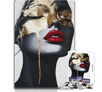 Puzzle da 1000 pezzi per adulti Ritratto in oro e rosso Rilassati durante il tempo libero Taglio netto senza soluzione di continuità Interlock Toy Dimensioni 50x75cm