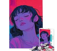 Puzzle da 1000 pezzi per adulti ritratto notturno da sogno puzzle antistress decorazione da parete sfida educativa (dimensioni 38x52cm)